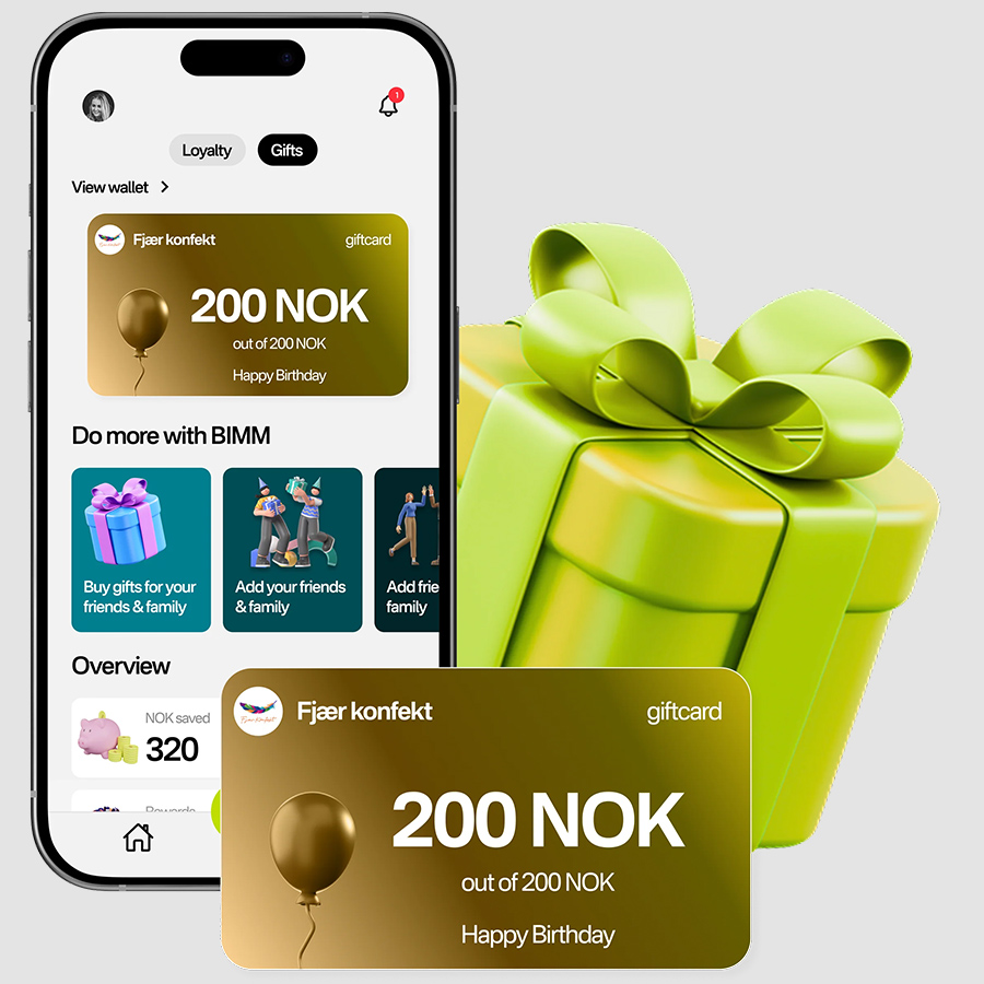 Fjær Konfekt - BIMM gavekort