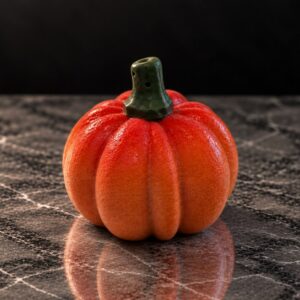 Halloween Pumpkin porsjonskake med gresskarsyltetøy og kanelmousse