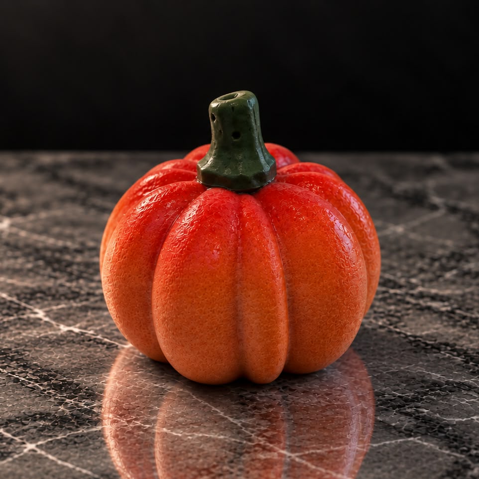 Halloween Pumpkin porsjonskake med gresskarsyltetøy og kanelmousse